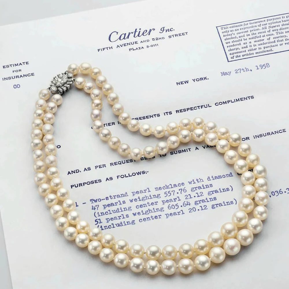 <p>На фото: жемчужное ожерелье Cartier</p>
