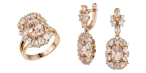 Earrings «Smoke of White Apple Trees»