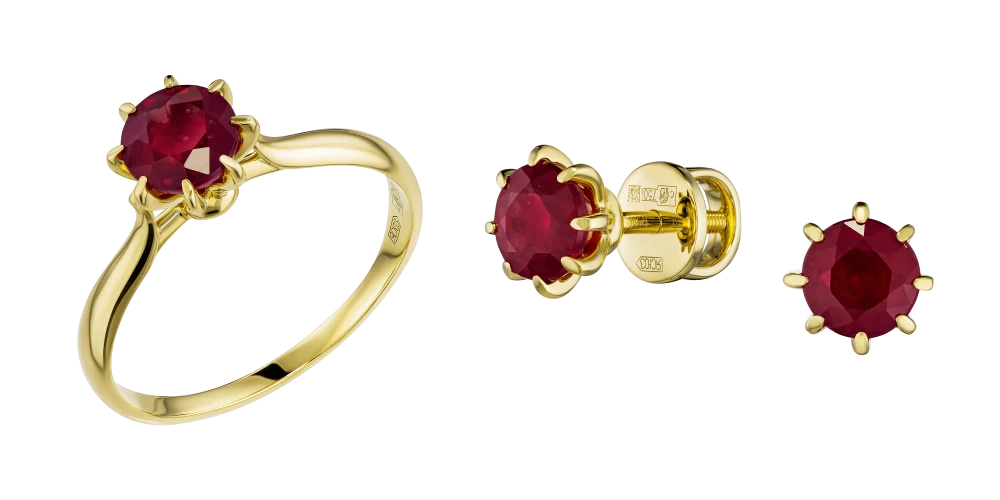 Гарнитур «Рубиновый акцент»