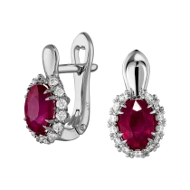 Серьги с рубином «Максимальная близость»
