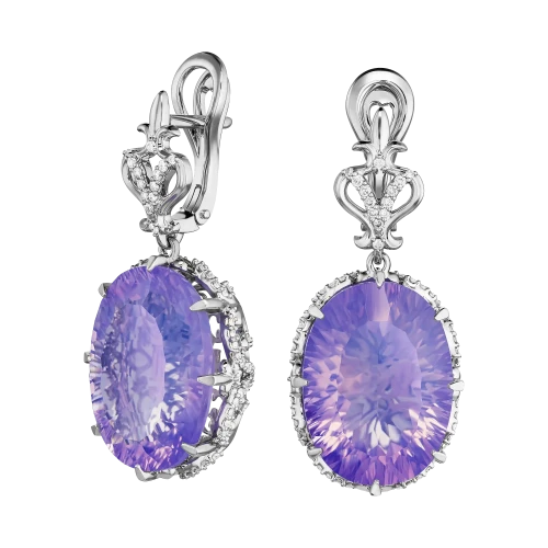 Серьги «Под вуалью лавандовых снов»