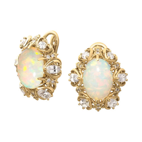 Серьги с опалом «Среди звезд»