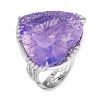 Кольцо «Лавандовое сердце»