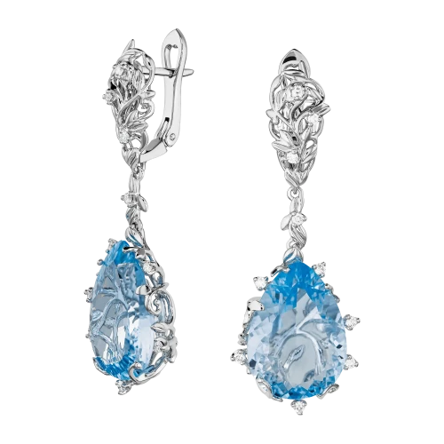 Серьги «Снежная вязь»