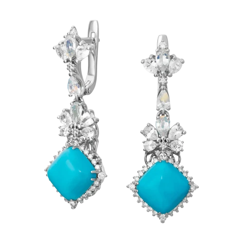 Серьги «Голубые звезды»