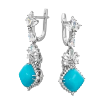 Серьги «Голубые звезды»