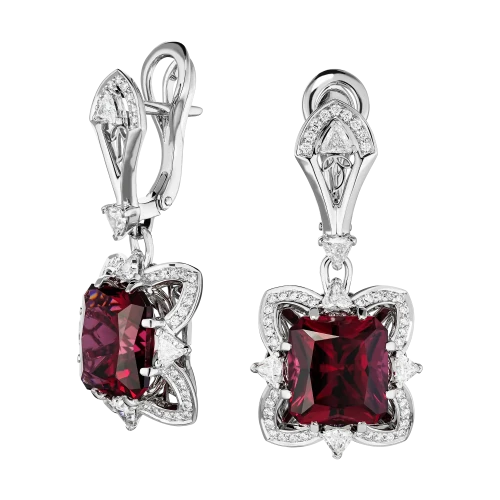 Серьги «Пульсация алых искр»