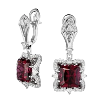 Серьги «Пульсация алых искр» Серьги «Пульсация алых искр»